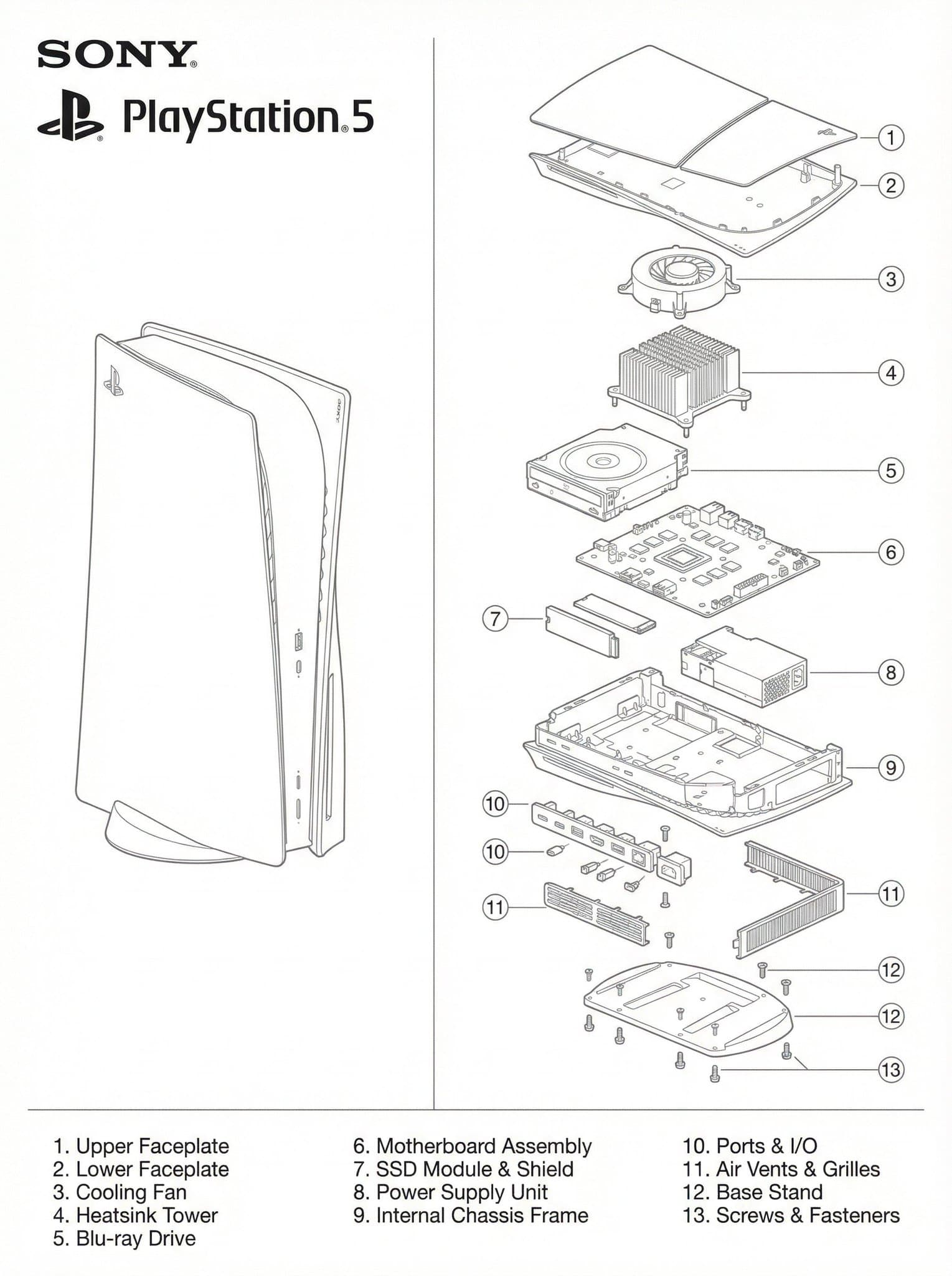 مخطط تقني لـ PS5