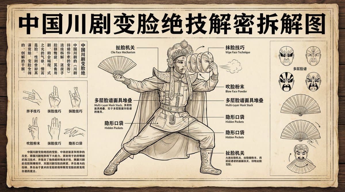 Sichuan Opera Face Change Decryption Diagram