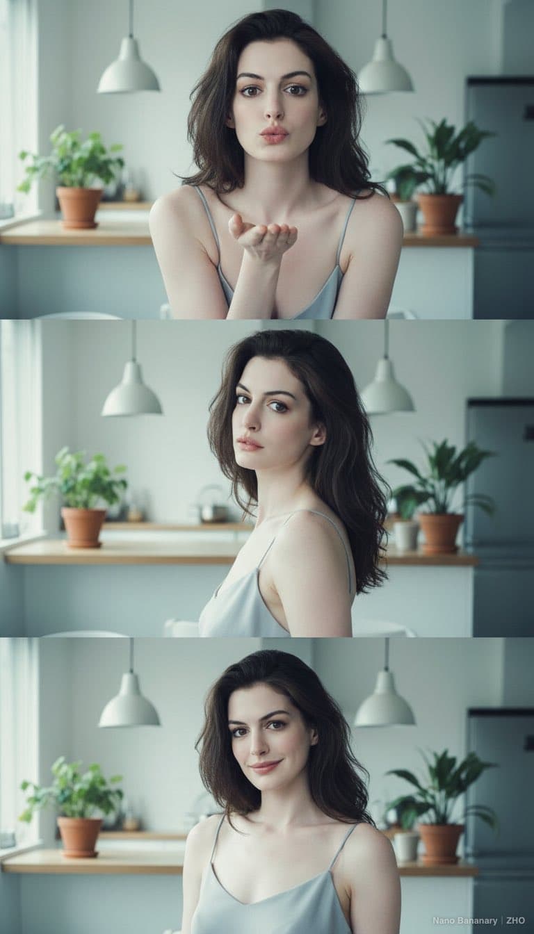 Home light and shadow triptych — Generated result