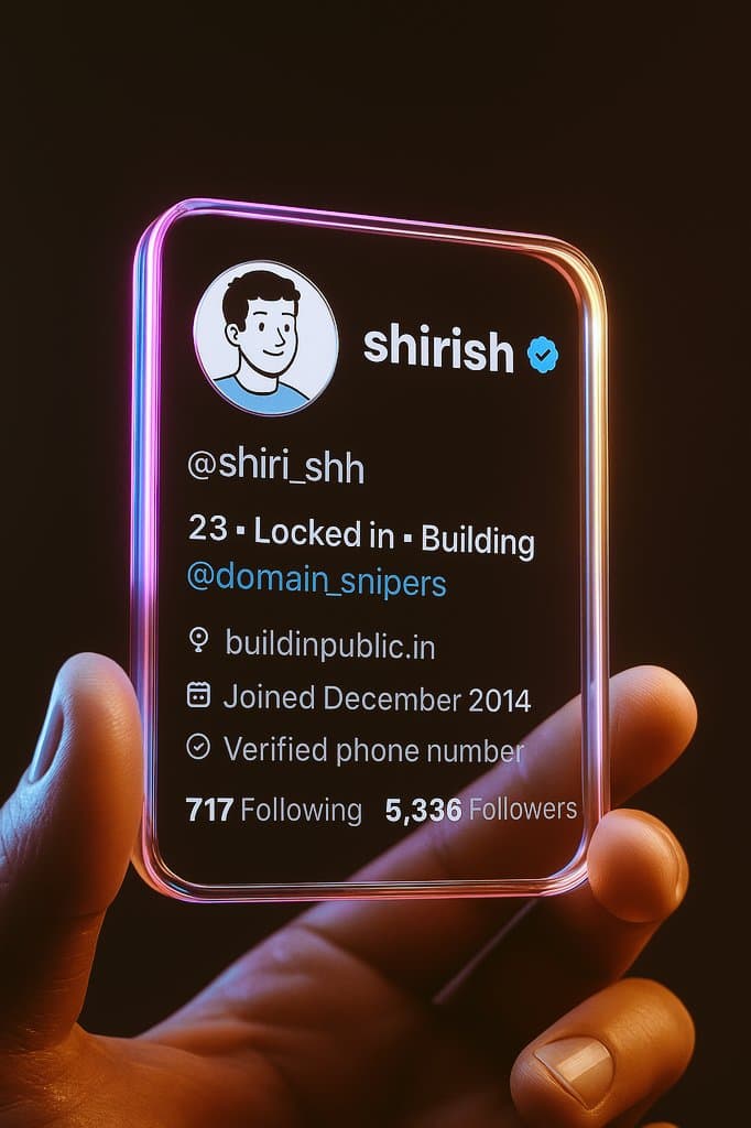 Create a 3D Twitter Profile Card — Generated result