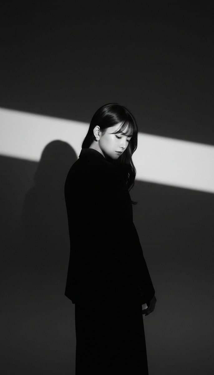 Sebuah Foto Potret Studio Hitam Putih yang Dramatis
