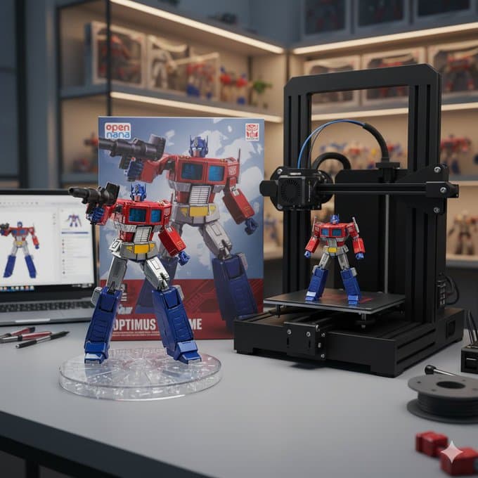 Figurine - Emballage avancé avec imprimante (Optimus Prime)