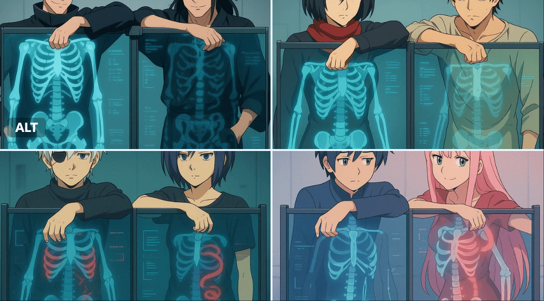 Behind a Transparent X-Ray Scan Panel