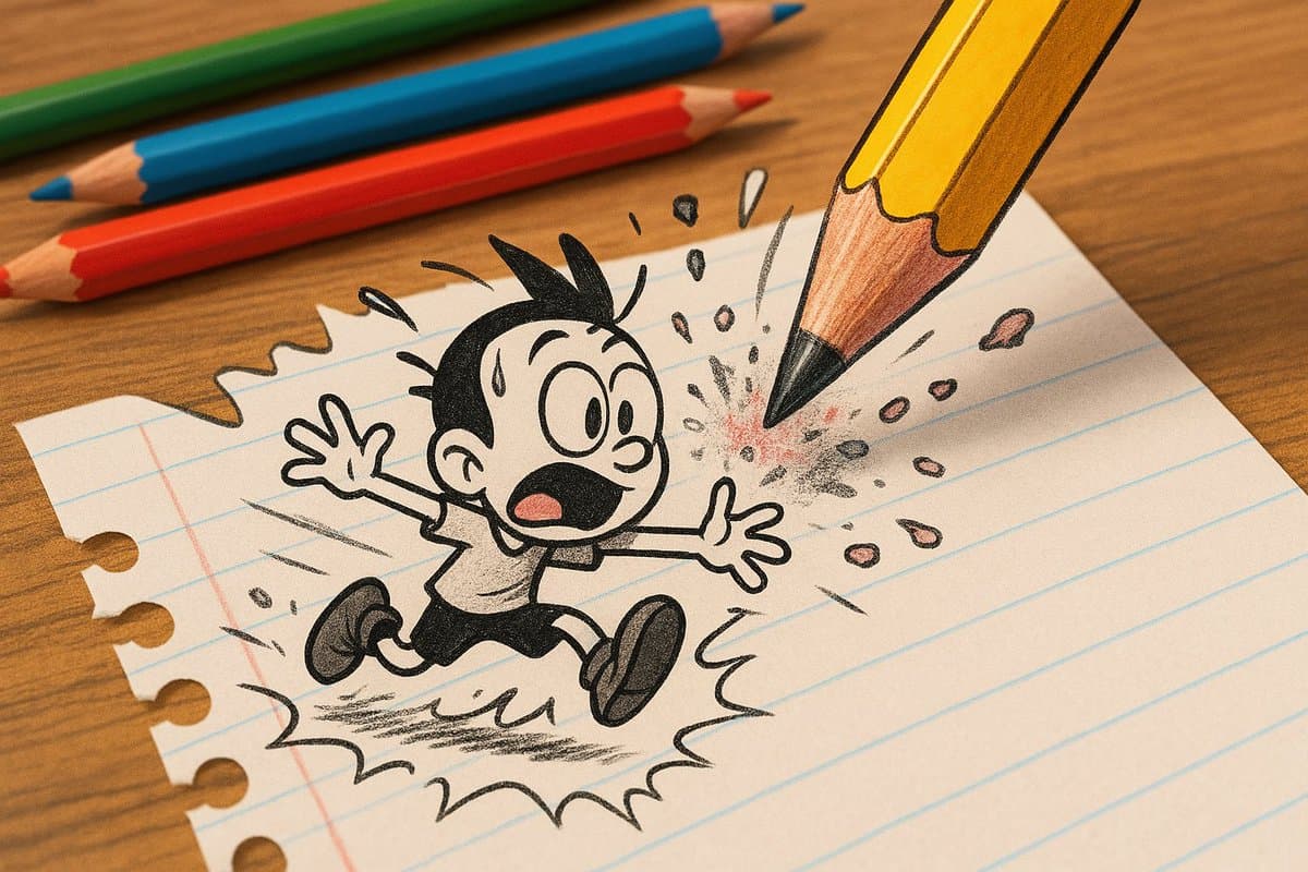 شخصيات كرتونية على الورق