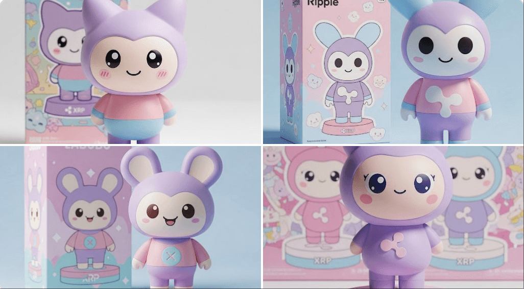 Adorables figurines en vinyle pastel