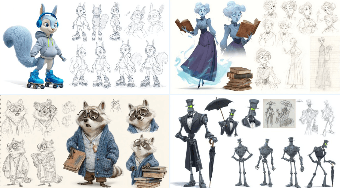 ورقة شخصية بأسلوب Pixar