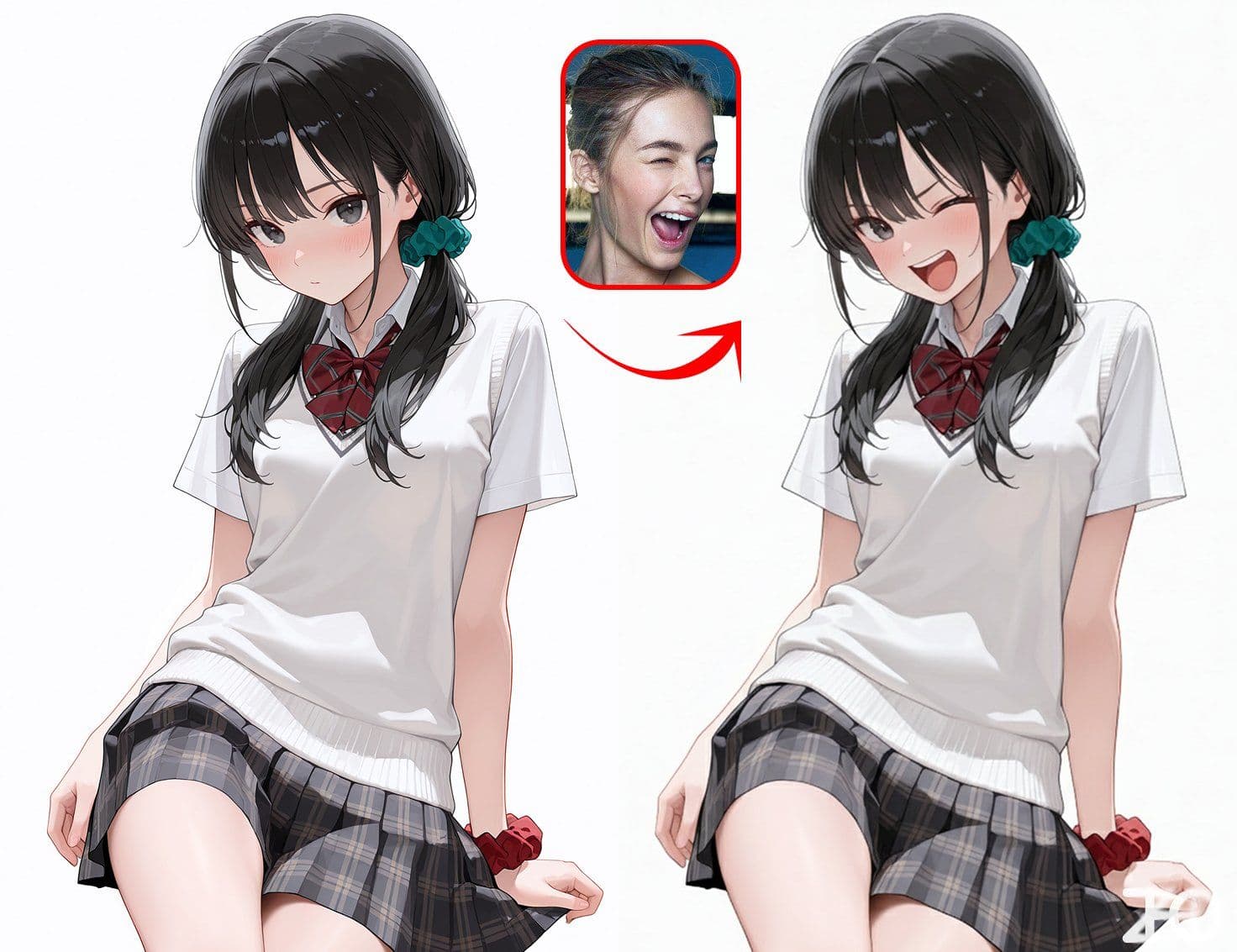 Reference Image Controls Character Expression — Generated result