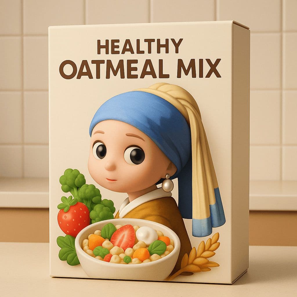Anuncio de Cereal de Personaje de Pintura Famosa — Generated result