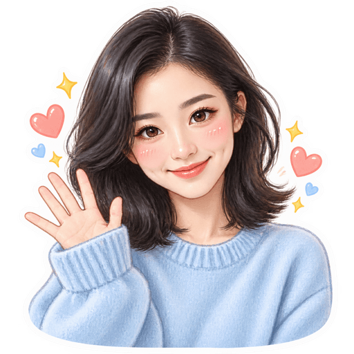 สติกเกอร์ตัวอย่างอย่างเป็นทางการ สไตล์เทพนิยายน่ารัก